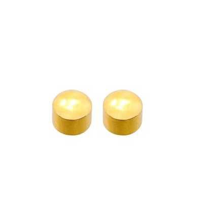 Pendientes boton chapado oro PE01