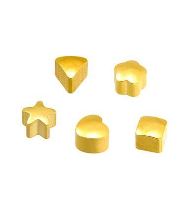Pendientes formas chapados oro PE08