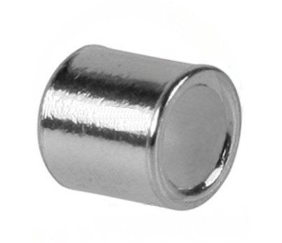 Terminal cilindro chafa de plata para collar 10 unid TE05